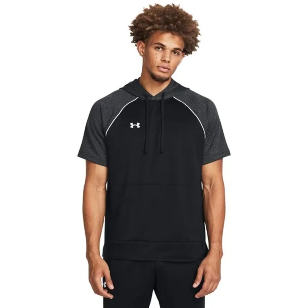 NWT Under Armour Men's UA Command Short Sleeve Hoodie in Black sz Medium